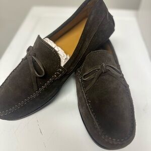 Massimo Dutti Dark Brown Suede Loafers. Sz 7. European 39. Chocolate brown.